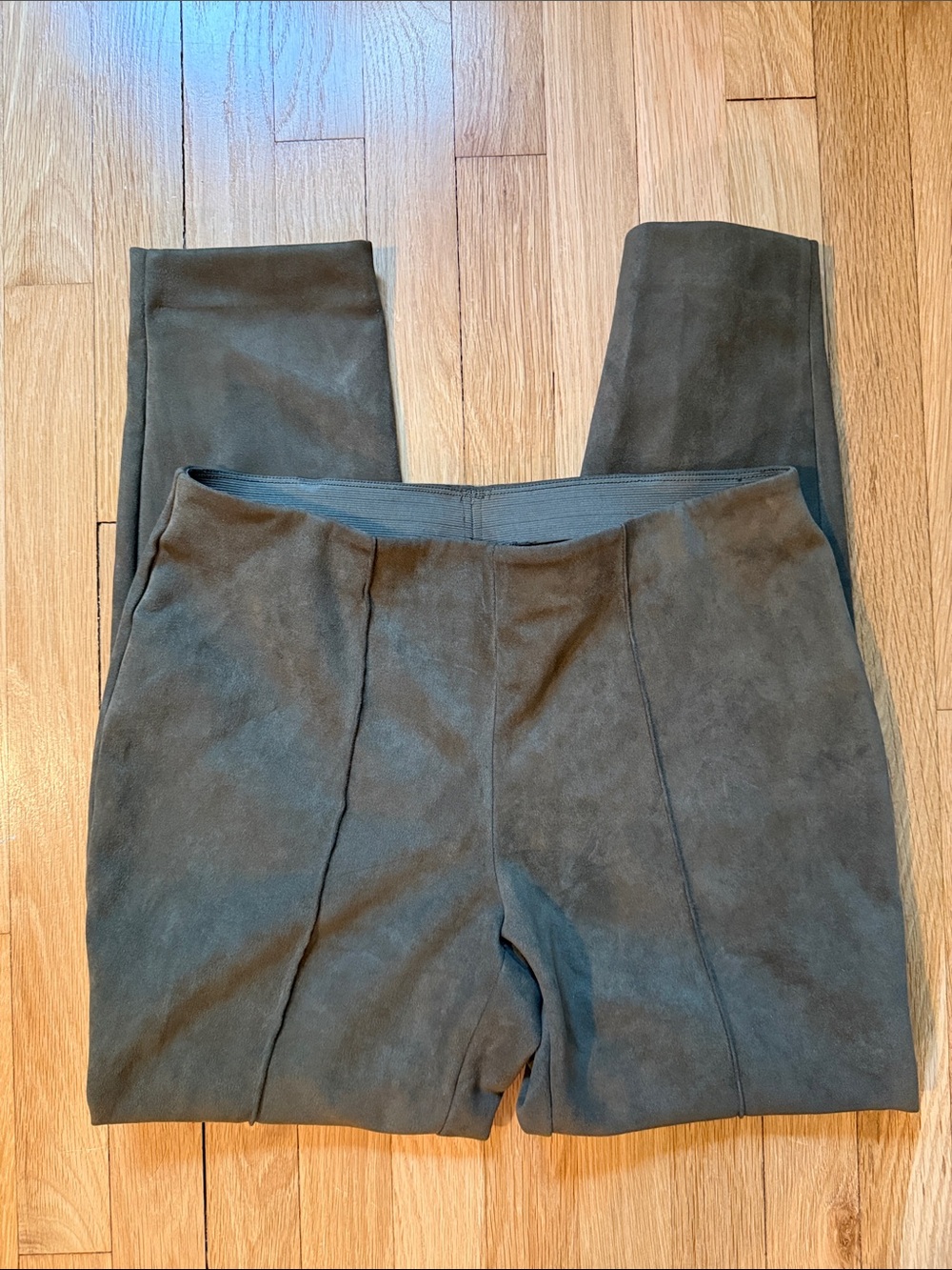 High-Rise Olive Green Ponte Leggings